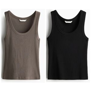 H&M Ribbed Tank Top, Size M